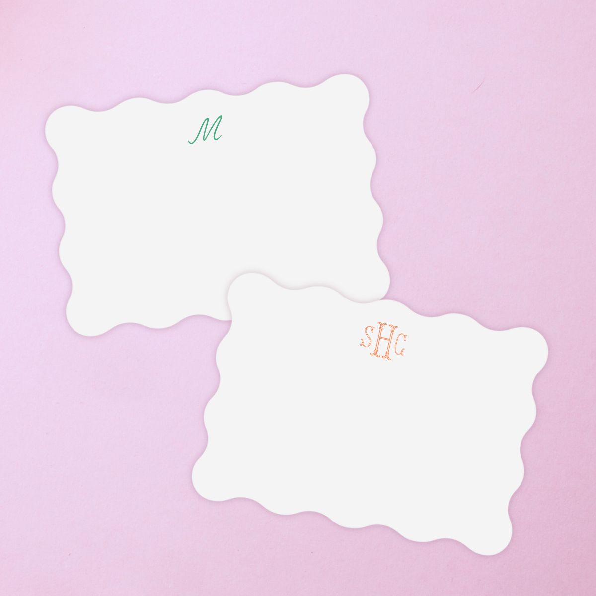 Wavy Personalized Note Cards (Set of 15)