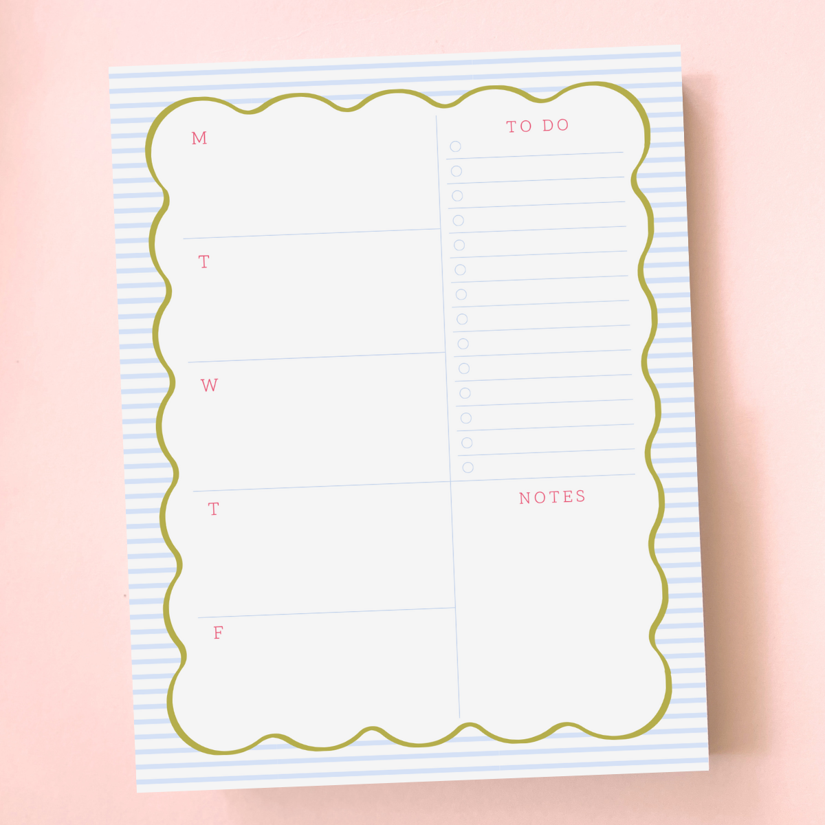 Weekdays Planning Pad (8.5x11)