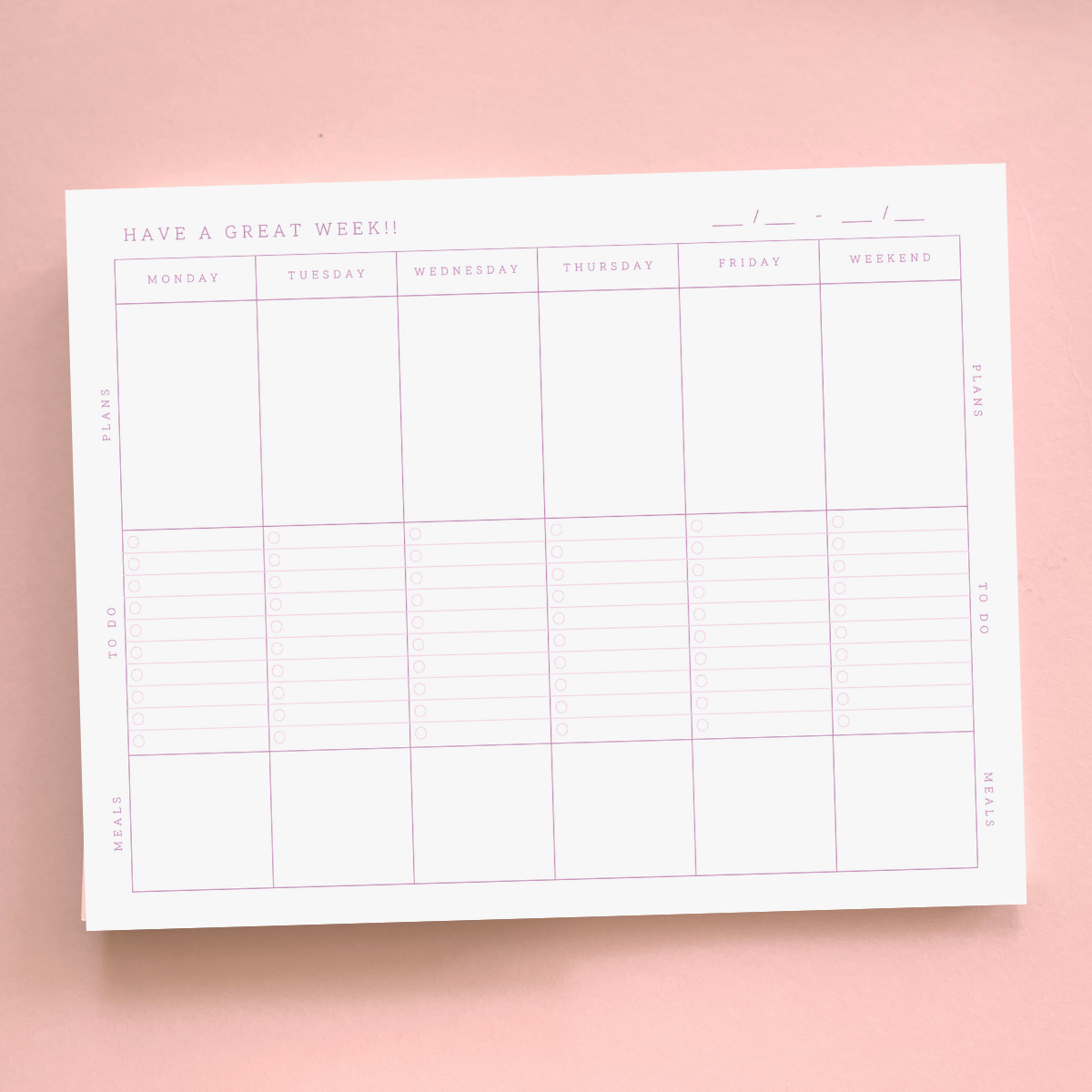 Great Week Notepad (8.5x11)