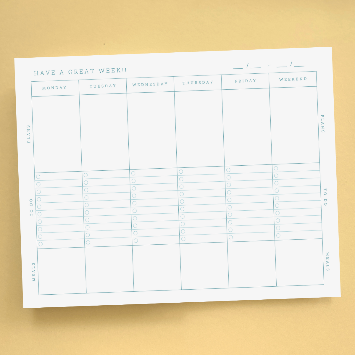 Great Week Notepad (8.5x11)